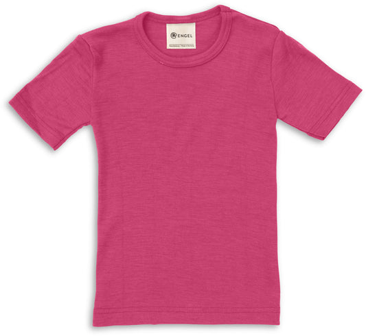 Kinder-Shirt kurzarm Wolle/Seide