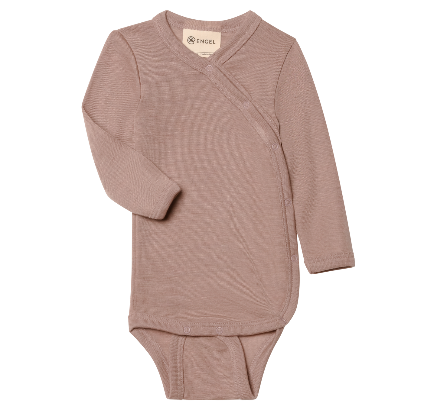 Baby Wickelbody langarm Wolle/Seide