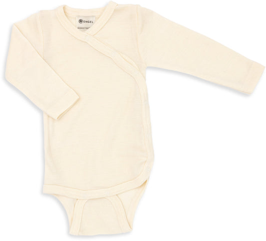 Baby Wickelbody langarm Wolle/Seide