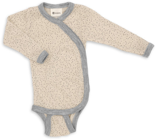 Baby Wickelbody langarm Wolle/Seide