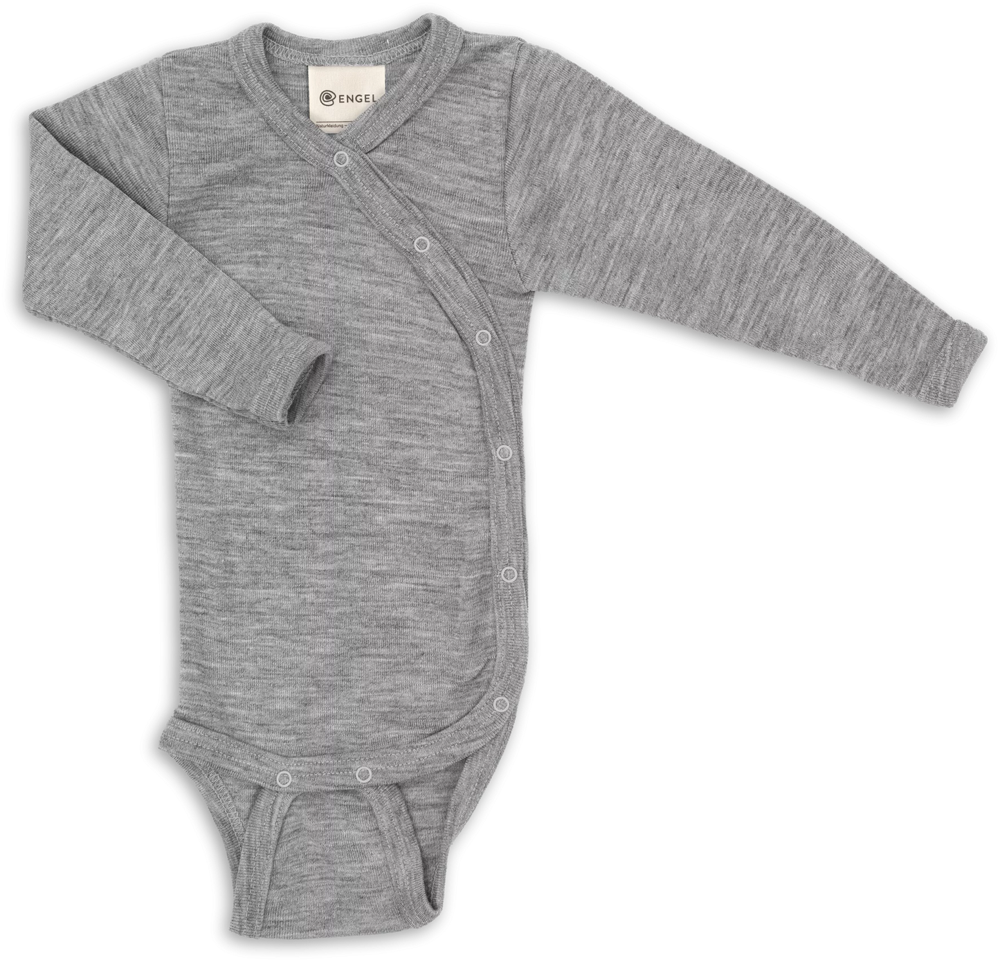 Baby Wickelbody langarm Wolle/Seide