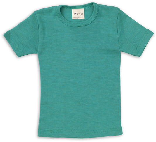 Kinder-Shirt kurzarm Wolle/Seide