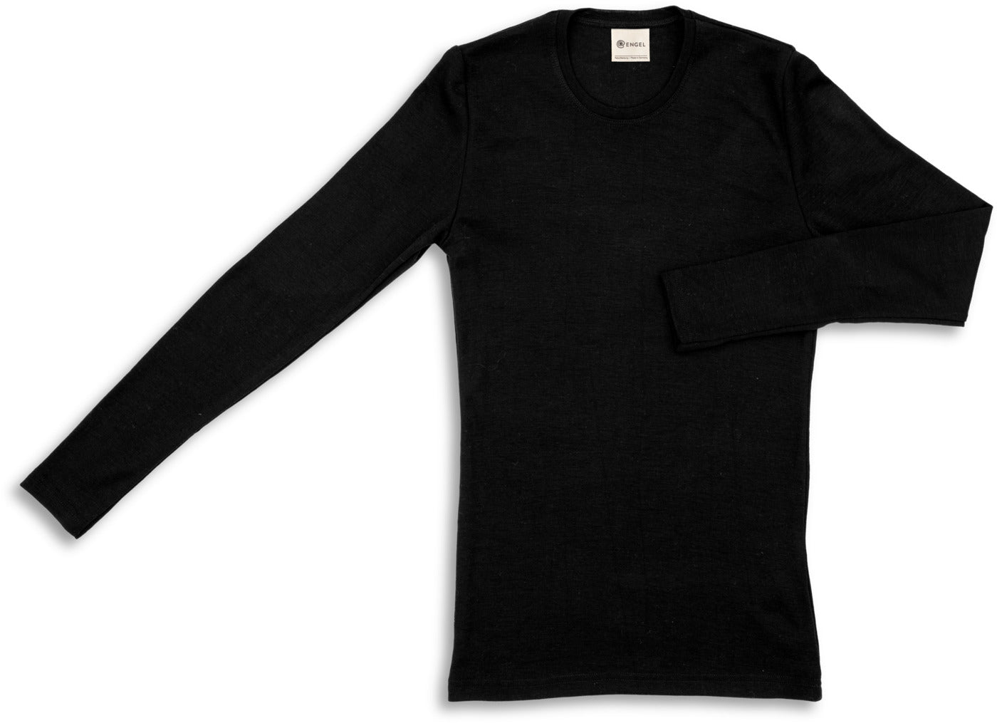 Herren-Shirt langarm Wolle/Seide